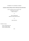 Cover page: Automatic Labeling and Representation of Birdsong for Speech Prosthesis