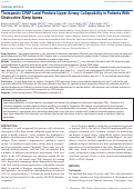 Cover page: Therapeutic CPAP Level Predicts Upper Airway Collapsibility in Patients With Obstructive Sleep Apnea