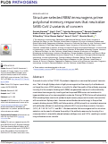 Cover page: Structure-selected RBM immunogens prime polyclonal memory responses that neutralize SARS-CoV-2 variants of concern