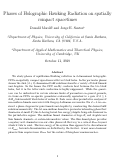 Cover page: Phases of holographic Hawking radiation on spatially compact spacetimes