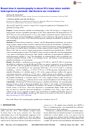 Cover page: Breast dose in mammography is about 30% lower when realistic heterogeneous glandular distributions are considered