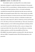 Cover page: Personalized Cognitive Counseling Reduces Drinking Expectancy Among Men Who Have Sex with Men and Transgender Women in Lima, Peru: A Pilot Randomized Controlled Trial