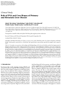 Cover page: Role of FNA and Core Biopsy of Primary and Metastatic Liver Disease