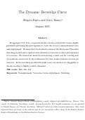 Cover page: The Dynamic Beveridge Curve