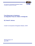 Cover page: From Newcomers to Americans: An Integration Policy for a Nation of Immigrants