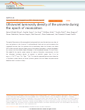 Cover page: Ultraviolet luminosity density of the universe during the epoch of reionization.