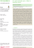 Cover page: Do novel insecticides pose a threat to beneficial insects?