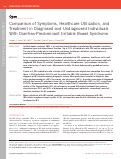 Cover page: Comparison of Symptoms, Healthcare Utilization, and Treatment in Diagnosed and Undiagnosed Individuals With Diarrhea-Predominant Irritable Bowel Syndrome.