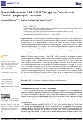 Cover page: Recent Advances in CAR T-Cell Therapy for Patients with Chronic Lymphocytic Leukemia