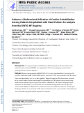 Cover page: Patterns of Referral and Postdischarge Utilization of Cardiac Rehabilitation Among Patients Hospitalized With Heart Failure: An Analysis From the GWTG-HF Registry.