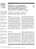 Cover page: Meeting report on the NIDDK/AUA Workshop on Congenital Anomalies of External Genitalia: challenges and opportunities for translational research