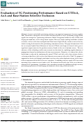 Cover page: Evaluation of 5G Positioning Performance Based on UTDoA, AoA and Base-Station Selective Exclusion