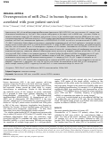 Cover page: Overexpression of miR-26a-2 in human liposarcoma is correlated with poor patient survival