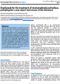 Cover page: Dupilumab for the treatment of nivolumab-induced bullous pemphigoid: a case report and review of the literature