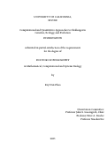 Cover page: Computational and Quantitative Approaches to Challenges in Genetics, Ecology, and Evolution