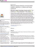 Cover page: Medical imaging utilization and associated radiation exposure in children with down syndrome.