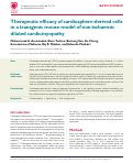 Cover page: Therapeutic efficacy of cardiosphere-derived cells in a transgenic mouse model of non-ischaemic dilated cardiomyopathy