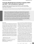 Cover page: Isocitrate dehydrogenase mutations suppress STAT1 and CD8+ T cell accumulation in gliomas