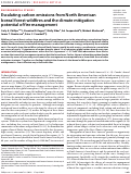 Cover page: Escalating carbon emissions from North American boreal forest wildfires and the climate mitigation potential of fire management