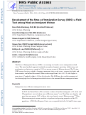 Cover page: Development of the Stress of Immigration Survey