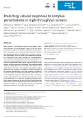 Cover page: Predicting cellular responses to complex perturbations in high‐throughput screens