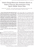 Cover page: Vehicle Energy/Emissions Estimation Based on Vehicle Trajectory Reconstruction Using Sparse Mobile Sensor Data