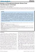 Cover page: Kinetics of Phosphomevalonate Kinase from Saccharomyces cerevisiae