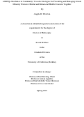 Cover page: LGBTQ+ Resilience in Community: Towards Strategies for Preventing and Managing Sexual Minority Women’s Mental and Behavioral Health Concerns Together