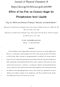 Cover page: Effect of Ion Pair on Contact Angle for Phosphonium Ionic Liquids