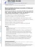 Cover page: What Is the Relationship Between Incarceration of Children and Adult Health Outcomes?