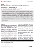 Cover page: Neural correlates of video game empathy training in adolescents: a randomized trial.