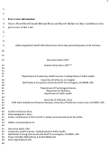 Cover page: Addressing mental health aftershocks from the Turkey–Syria earthquake: a call to action