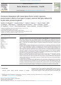 Cover page: Cholesterol-dependent LXR transcription factor activity represses pronociceptive effects of estrogen in sensory neurons and pain induced by myelin basic protein fragments.