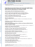 Cover page: Exploratory assessment: Nurse‐led community health worker delivered HCV intervention for people experiencing homelessness