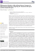 Cover page: Mathematical Models of Blood-Brain Barrier Transport of Monoclonal Antibodies Targeting the Transferrin Receptor and the Insulin Receptor.