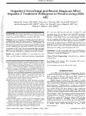 Cover page: Hepatitis C Knowledge and Recent Diagnosis Affect Hepatitis C Treatment Willingness in Persons Living With HIV