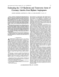 Cover page: Estimating the 3D skeletons and transverse areas of coronary arteries from biplane angiograms