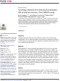 Cover page: Smoking mediates the relationship between SES and brain volume: The CARDIA study