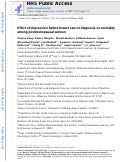 Cover page: Effect of depression before breast cancer diagnosis on mortality among postmenopausal women