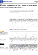 Cover page: miRNA in Machine-Learning-Based Diagnostics of Oral Cancer.