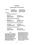 Cover page: Symposium: Cognitive Models of Problem Solving