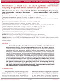Cover page: Microtubins: a novel class of small synthetic microtubule targeting drugs that inhibit cancer cell proliferation