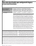 Cover page: The selection landscape and genetic legacy of ancient Eurasians
