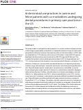 Cover page: Antimicrobial use practices in canine and feline patients with co-morbidities undergoing dental procedures in primary care practices in the US.