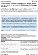 Cover page: Cross-Family Translational Genomics of Abiotic Stress-Responsive Genes between Arabidopsis and Medicago truncatula