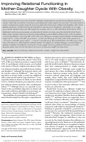 Cover page: Improving Relational Functioning in Mother-Daughter Dyads With Obesity.