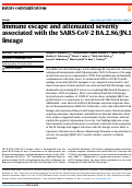 Cover page: Immune escape and attenuated severity associated with the SARS-CoV-2 BA.2.86/JN.1 lineage