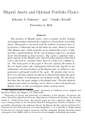 Cover page: Illiquid Assets and Optimal Portfolio Choice