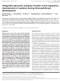 Cover page: Integrative genomic analysis reveals novel regulatory mechanisms of eyeless during Drosophila eye development.