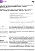 Cover page: The α4 nicotinic acetylcholine receptor is necessary for the initiation of organophosphate-induced neuronal hyperexcitability